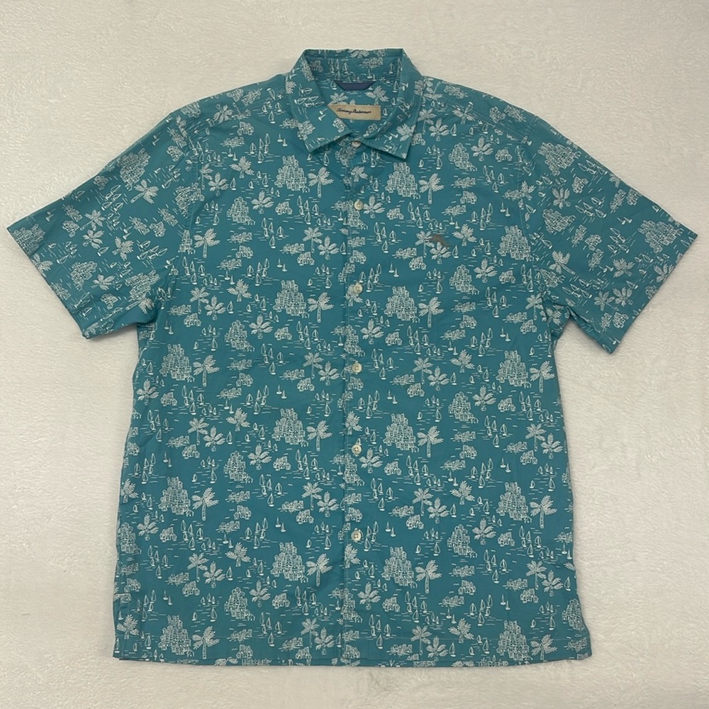 Tommy Bahama Men’s Button Shirt Island‎ Print sz Large